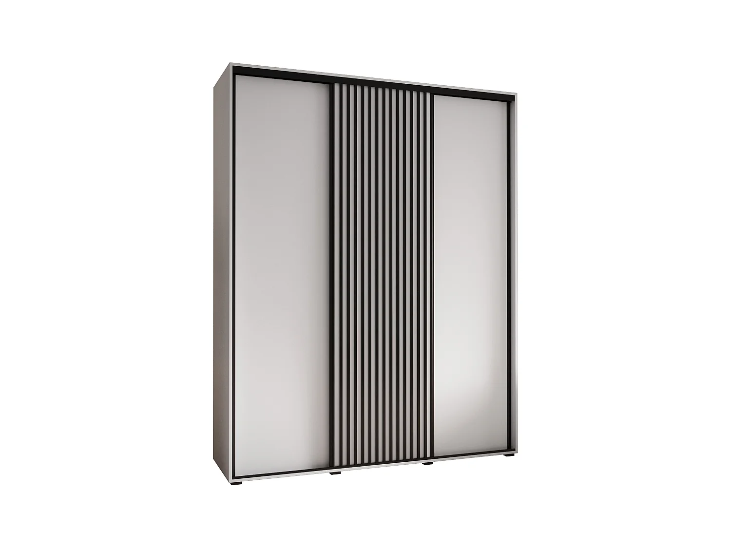SCHWEBETÜRENSCHRANK SAPPORO 1 205,2/200/45 3-türig (Weiß/Weiß)