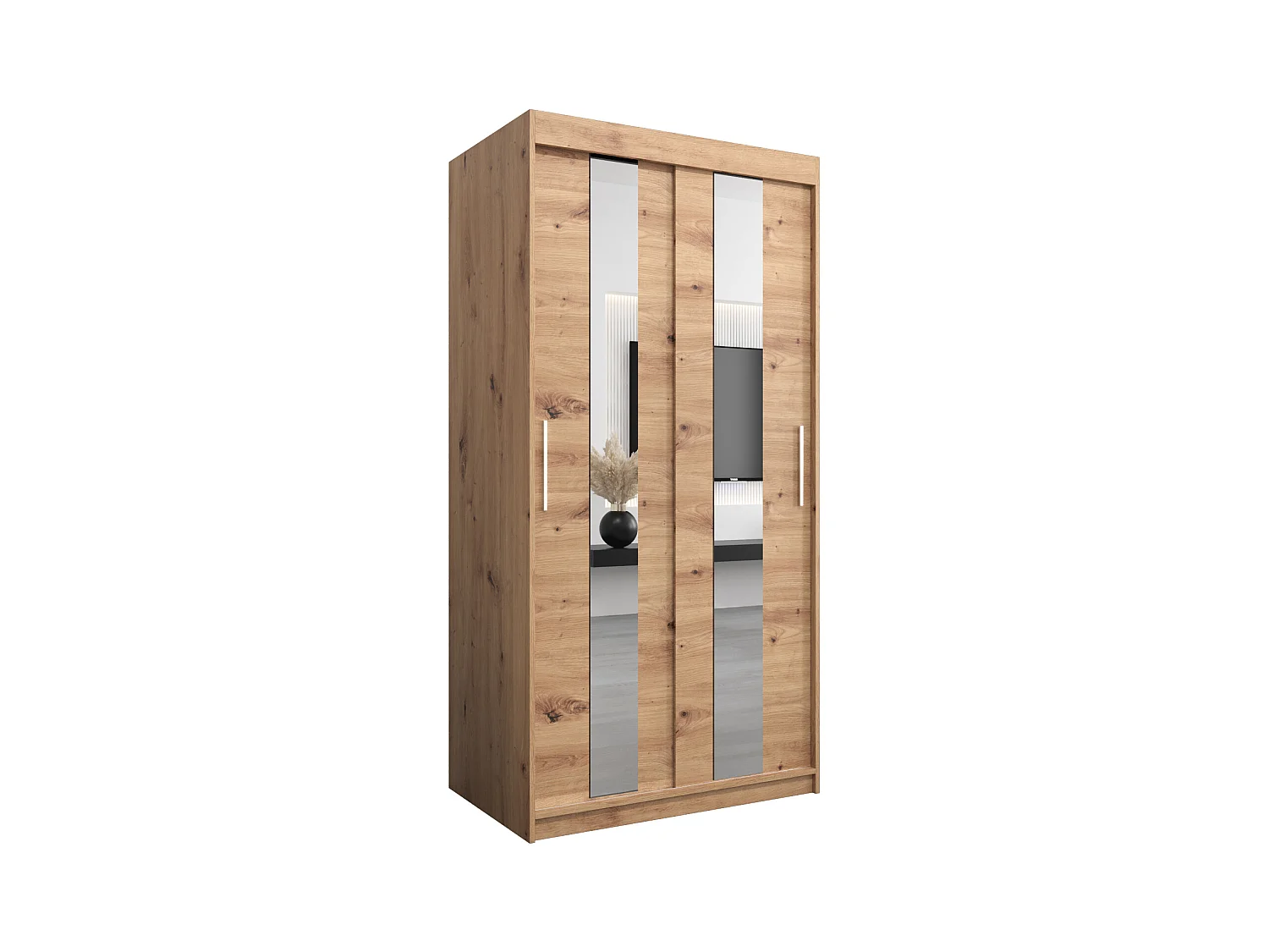 Pole kledingkast met schuifdeuren 200/100/62 2 deuren (artisan/artisan)