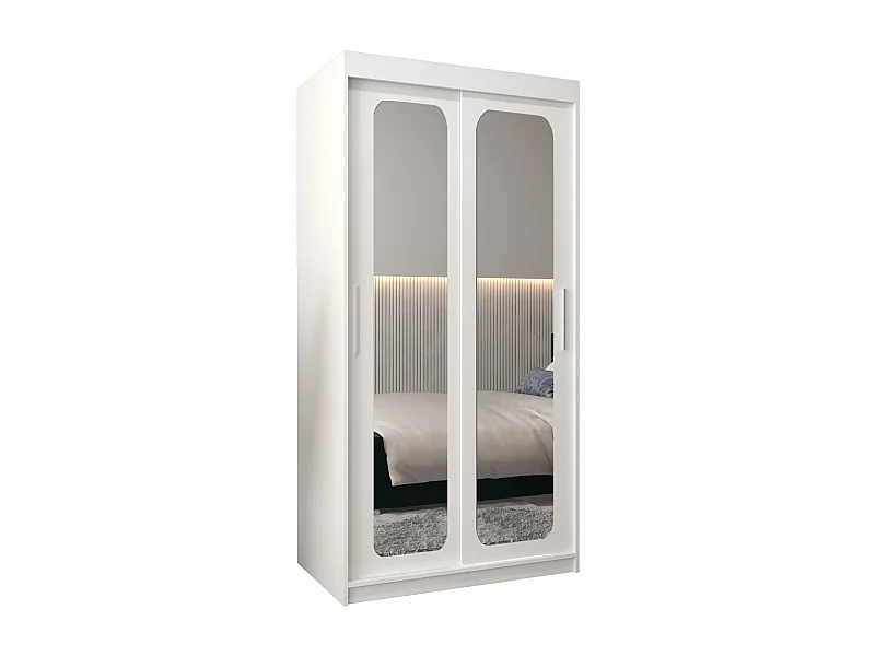 ARMOIRE PROMO T3 À PORTES COULISSANTES 200/100/62 2 Portes (Blanc/Blanc)