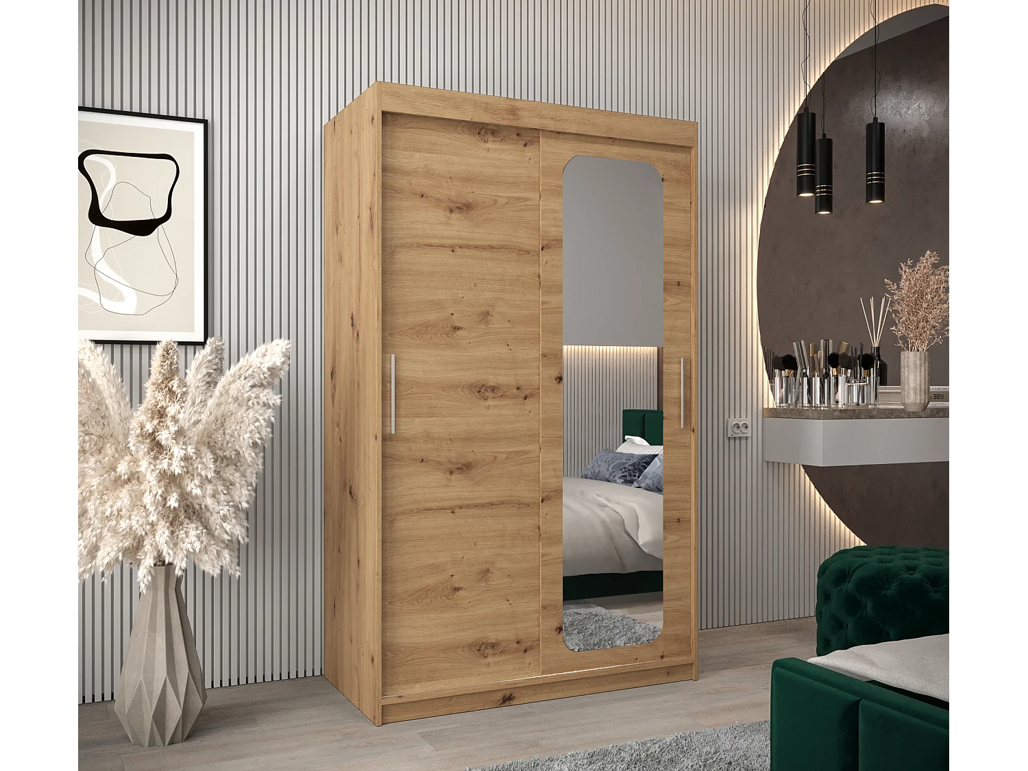 ARMARIO PROMO T2 DE PUERTAS CORREDERAS 200/120/62 2 puertas (artisan/artisan)