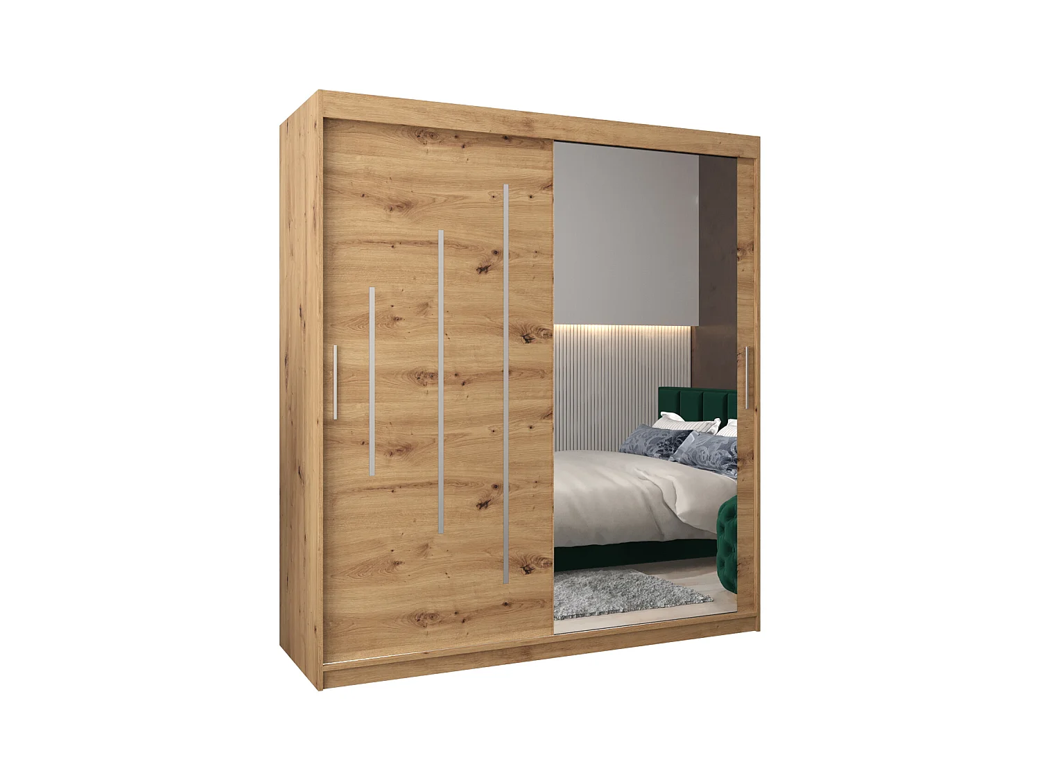 SCHWEBETÜRENSCHRANK YORK 2 200/180/62 2-türig (Artisan/Artisan)