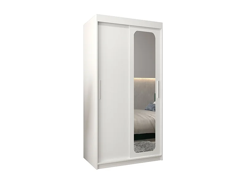 ARMOIRE PROMO T2 À PORTES COULISSANTES 200/100/62 2 Portes (Blanc/Blanc)