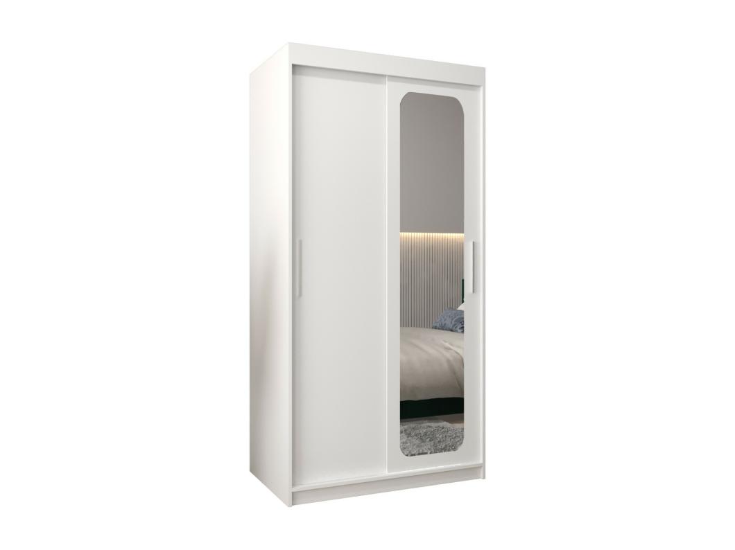 PROMO T2 KLEDINGKAST MET SCHUIFDEUREN 200/100/62 2 deuren (wit/wit)