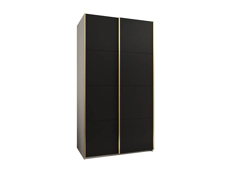 Armadio Lux 1 245,5/140/64 (Blanc/Nero/Argento)