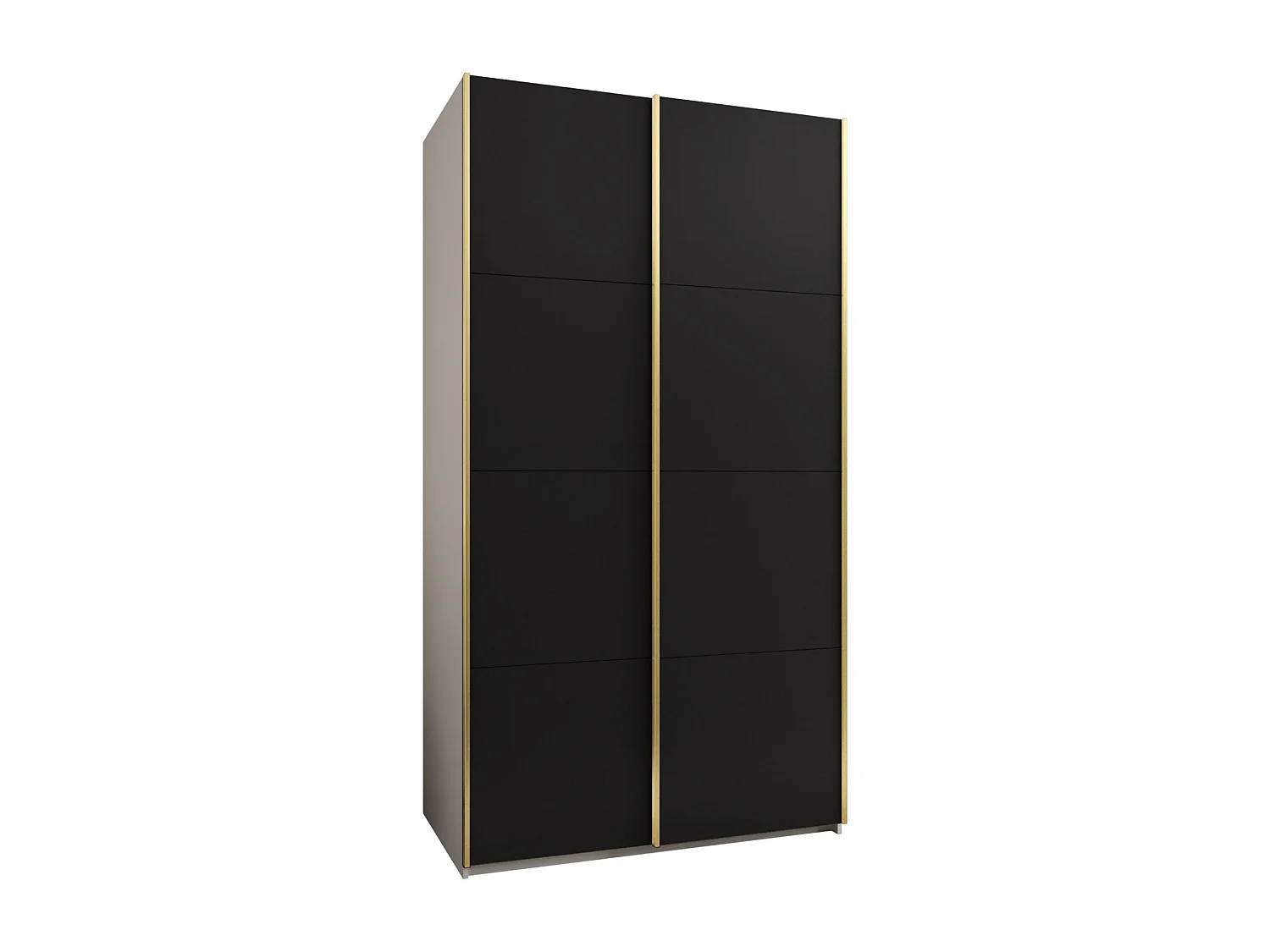 Armadio Lux 1 245,5/140/64 (Blanc/Nero/Argento)