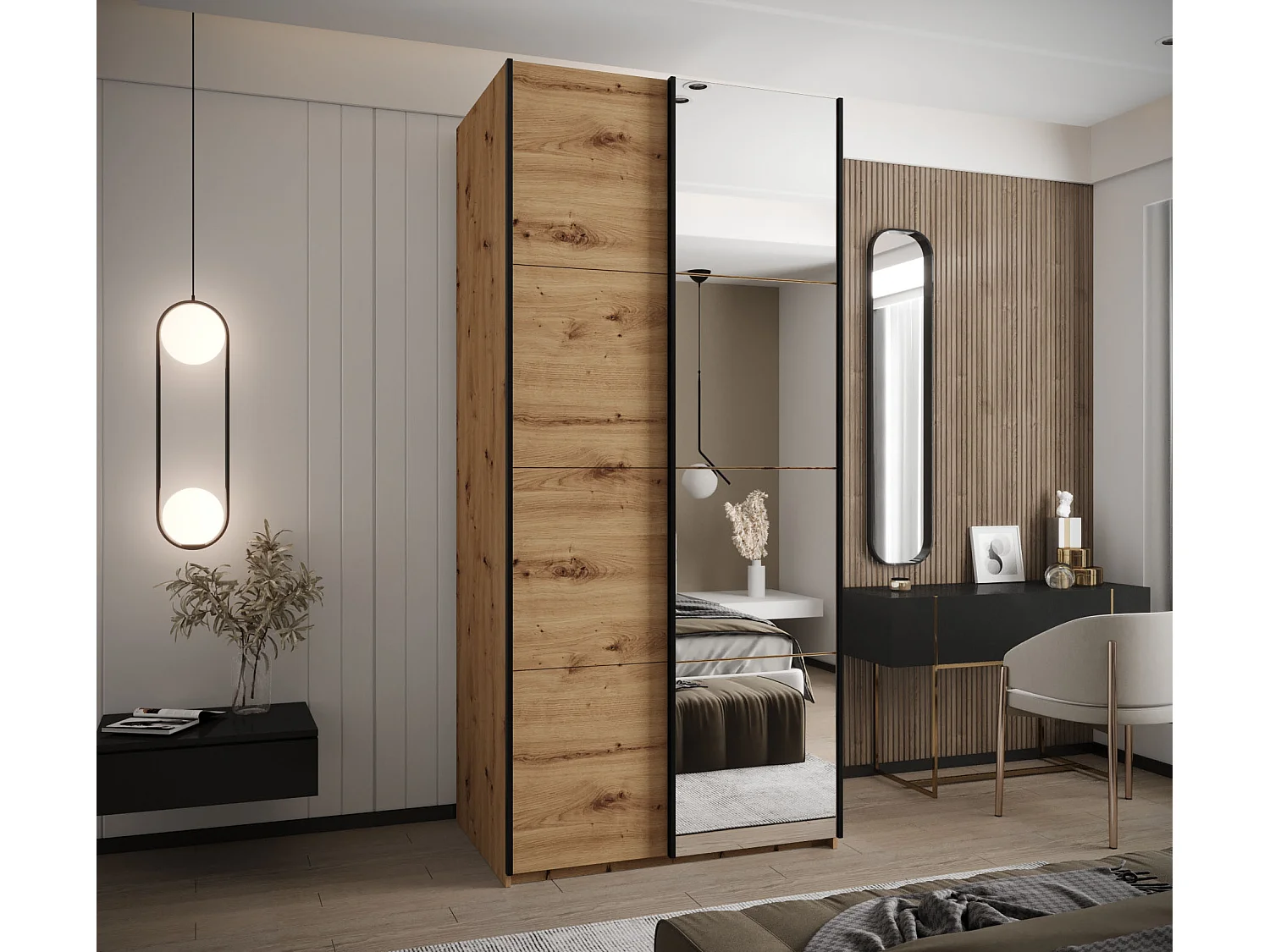 Armário Lux 3 com portas de batente 100