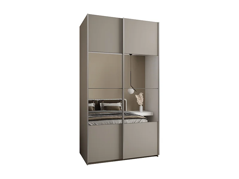 Armoire Lux 4 245,5/130/64 (Cachemire/Cachemire/Argent)