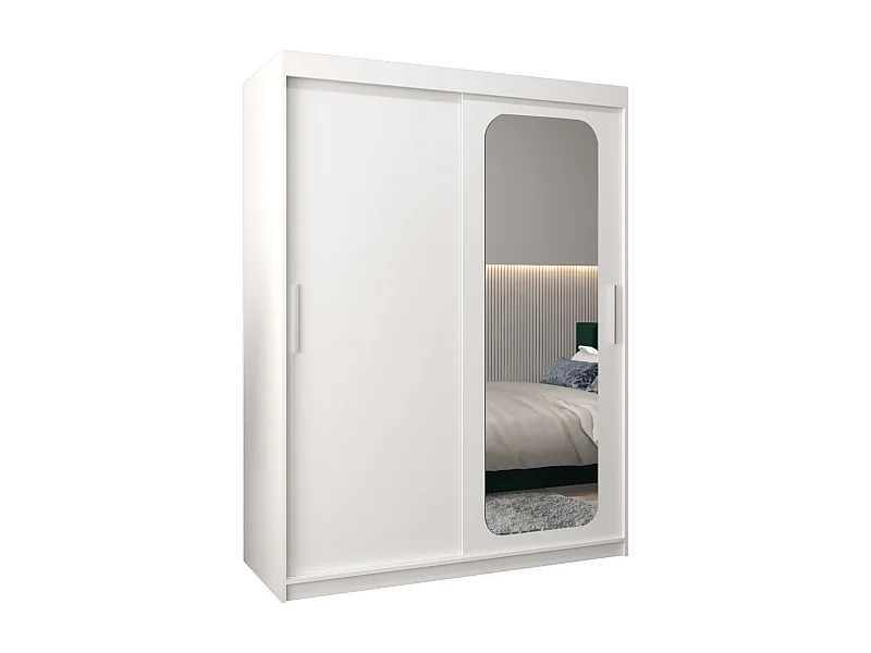 ARMOIRE PROMO T2 À PORTES COULISSANTES 200/150/62 2 Portes (Blanc/Blanc)