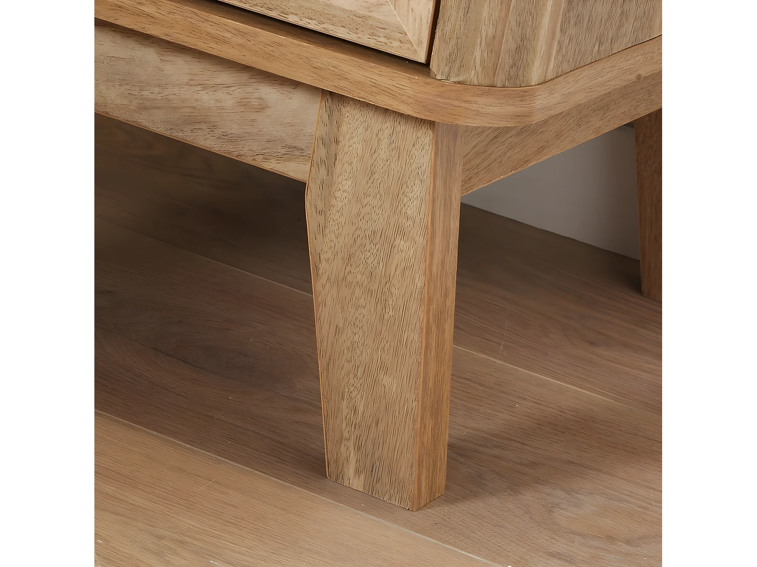 Nachtkastje 1 Lade met Rotan Front en 1 Open Vak L39 cm - PALMO