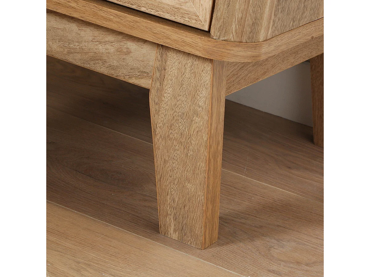 Chevet 1 Tiroir Façade Rotin et 1 Niche  L39 cm - PALMO