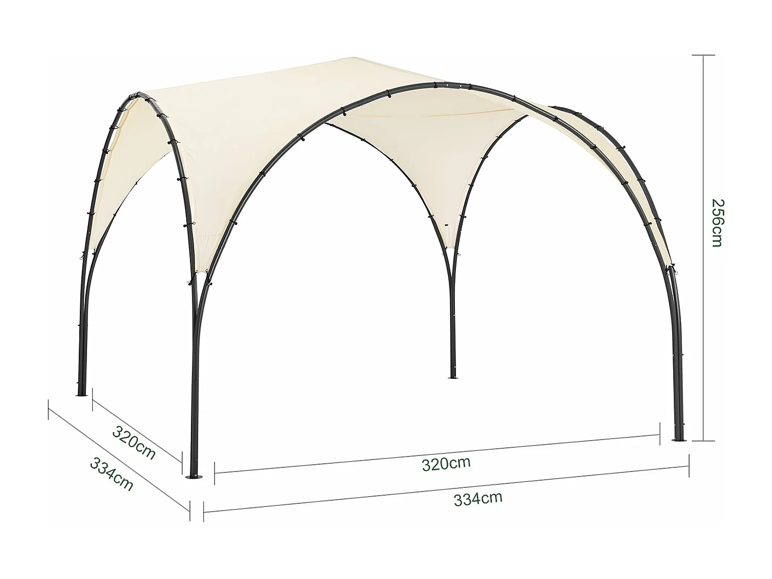 SoBuy KLS16-MI UV30 - Tonnelle de camping et de jardin pliable - Protection contre la pluie et le soleil - Pour fêtes, festivals