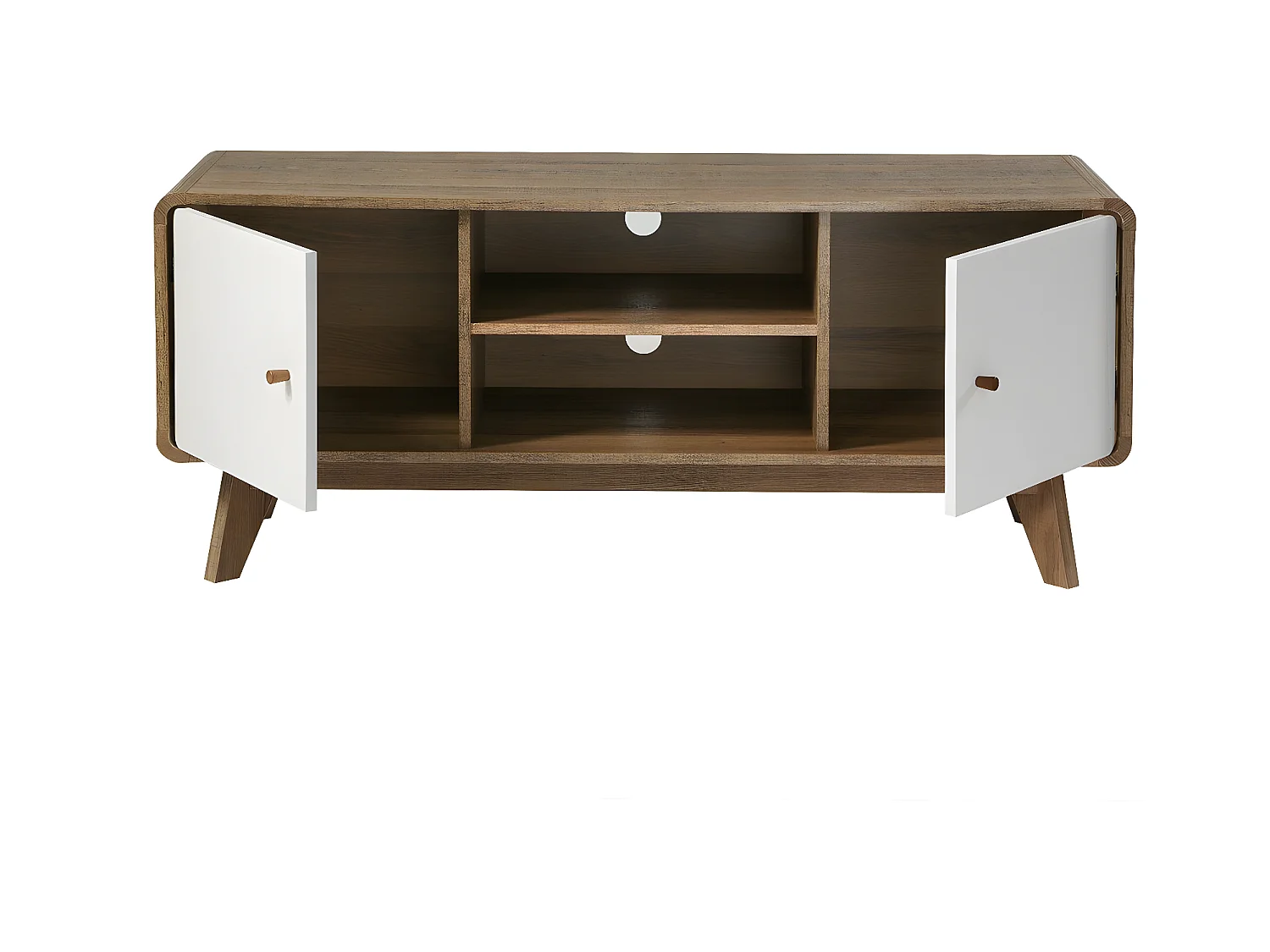 TV-Möbel 2 Türen und 2 Fächer L128,5 cm - ALBURA