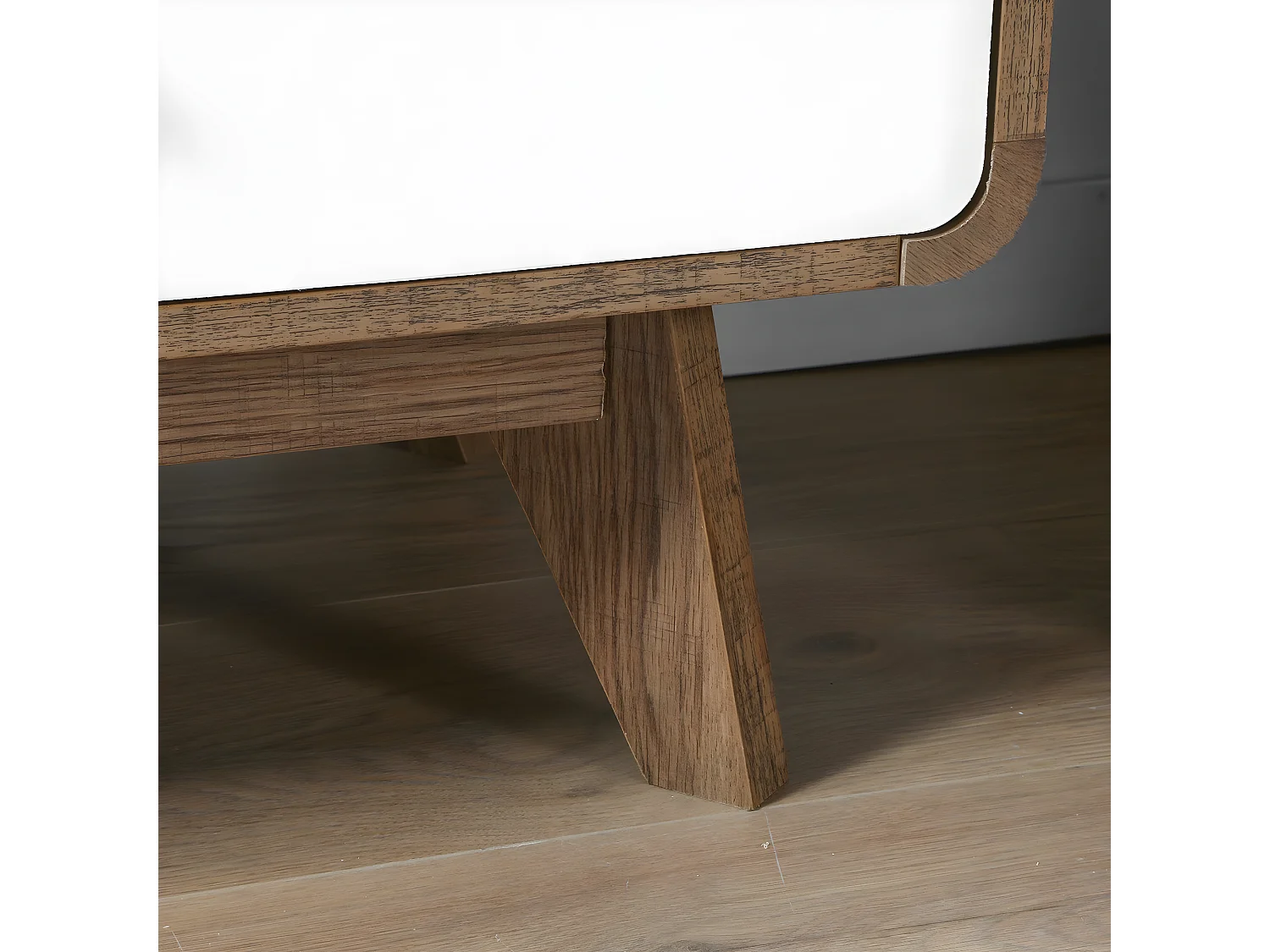 Meuble TV 2 Portes et 2 Niches L129 cm - ALBURA