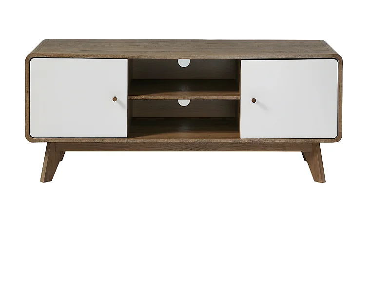 TV-Möbel 2 Türen und 2 Fächer L128,5 cm - ALBURA