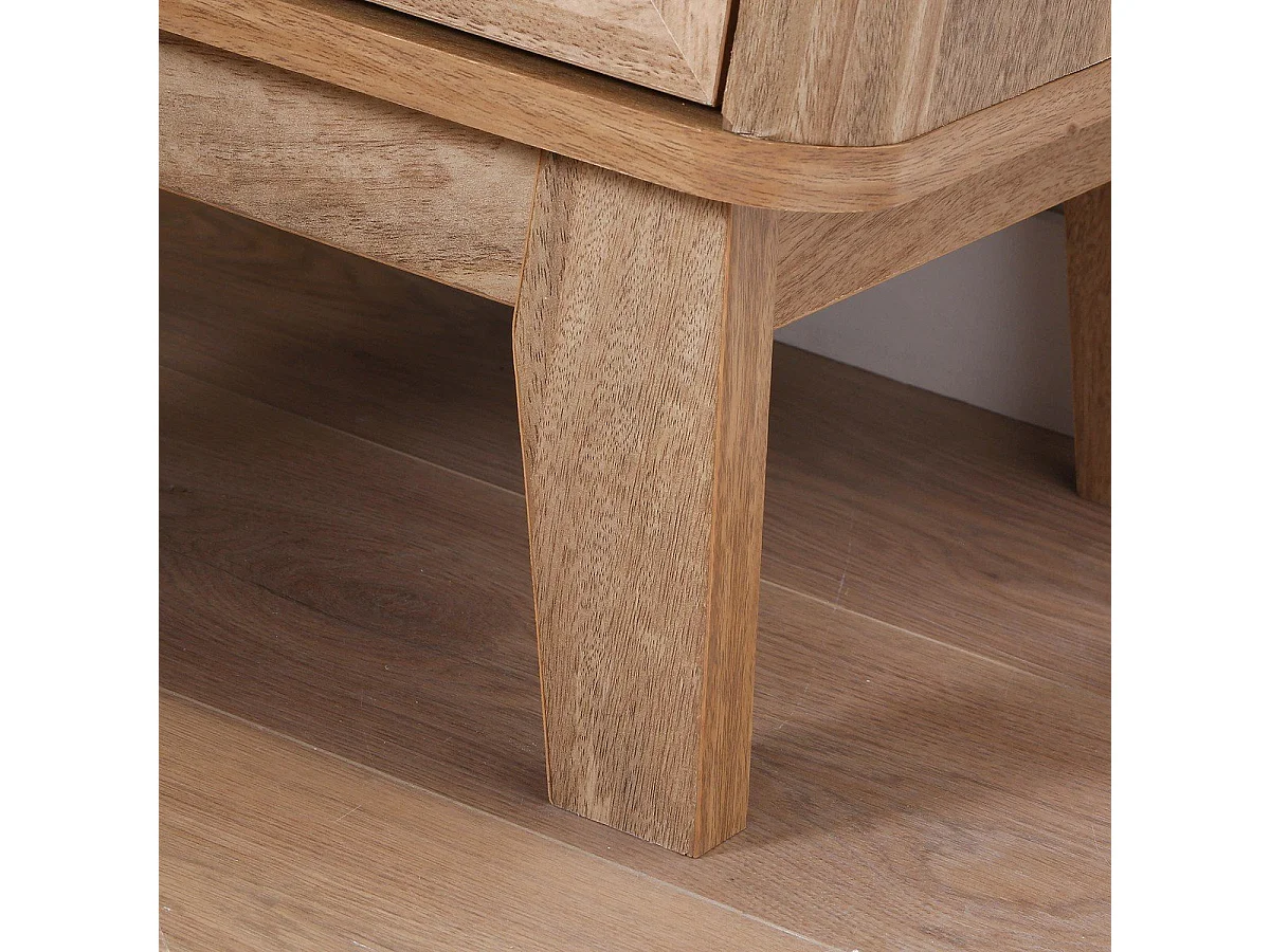 Meuble TV 2 Portes en Cannage Rotin L140 cm - PALMO