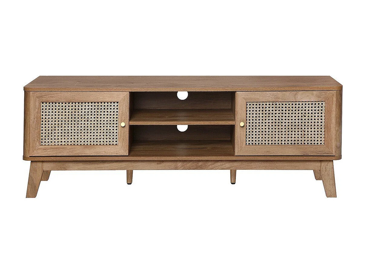 TV-meubel 2 Deuren in Rotanvlechtwerk L140 cm - PALMO