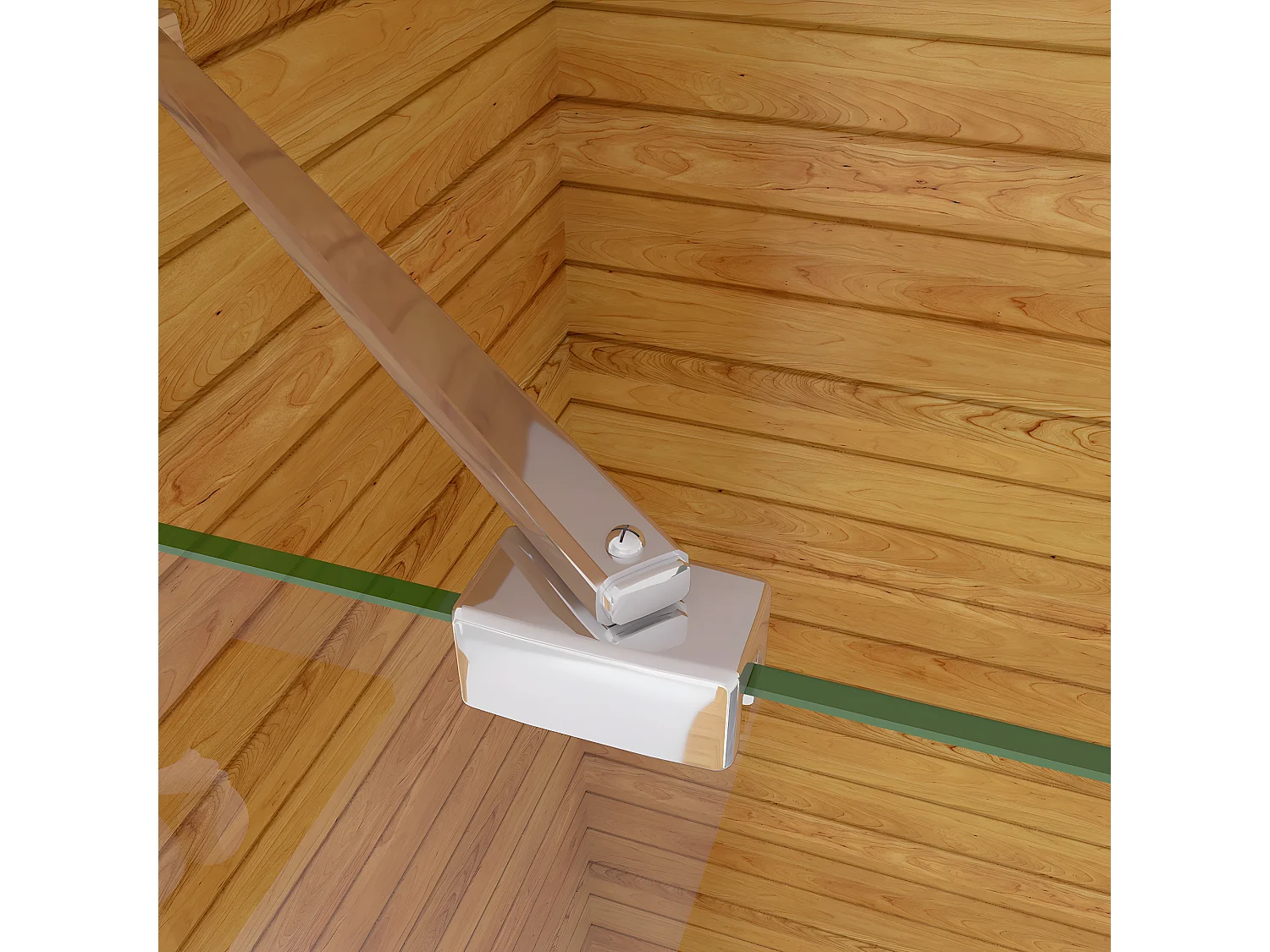 Box Doccia Walk In 60x190 cm Parete Fissa in Vetro Temperato 6 mm Anticalcare Multi Fasce Satinate Opache con Barra Stabilizzatrice 45 cm Cromo Lucido