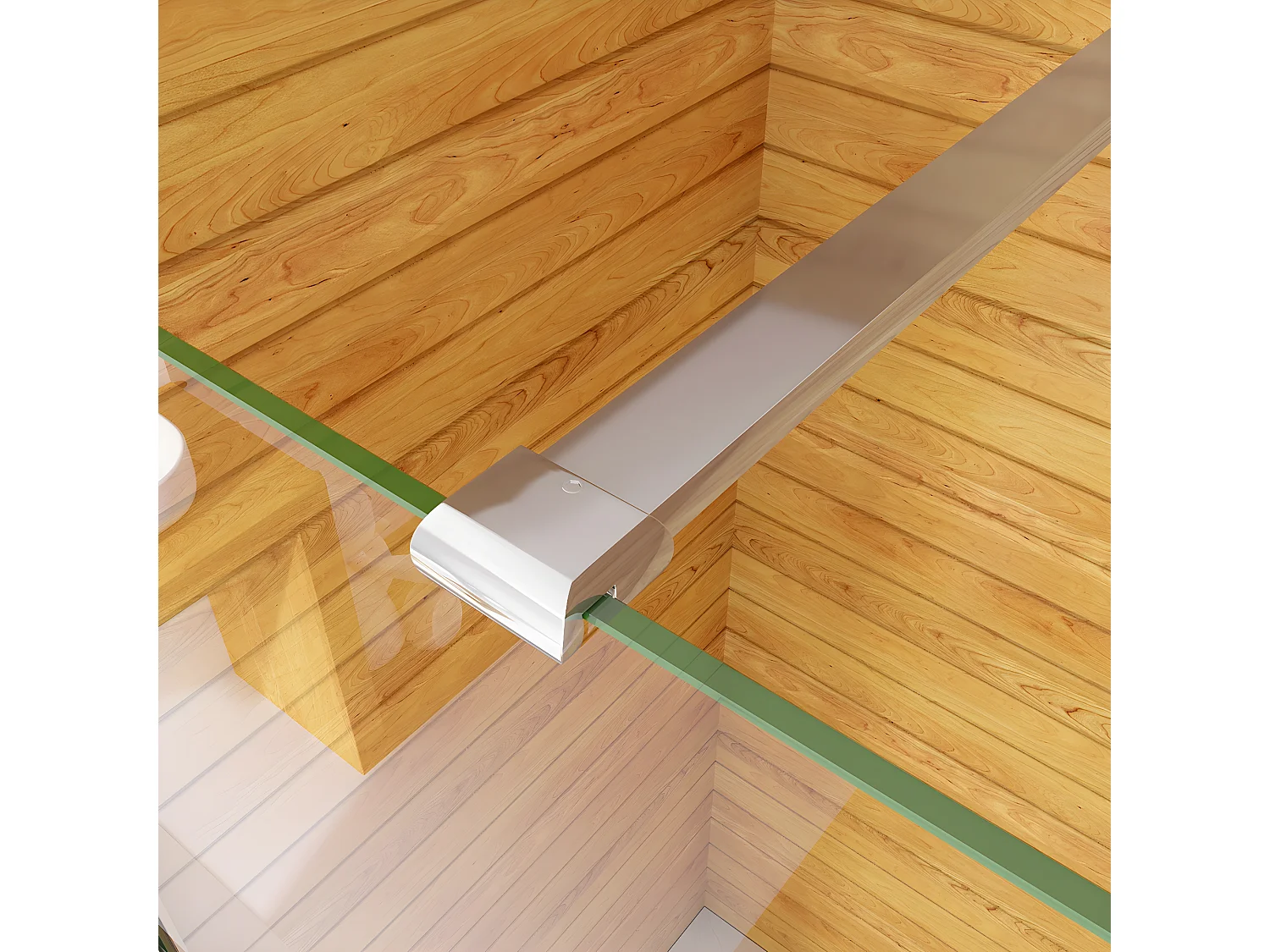 120x190cm Box Doccia Walk In Parete Fissa in Vetro Temperato 6 mm Anticalcare Multi Fasce Satinate Opache con Barra Stabilizzatrice 90cm Cromo Lucido