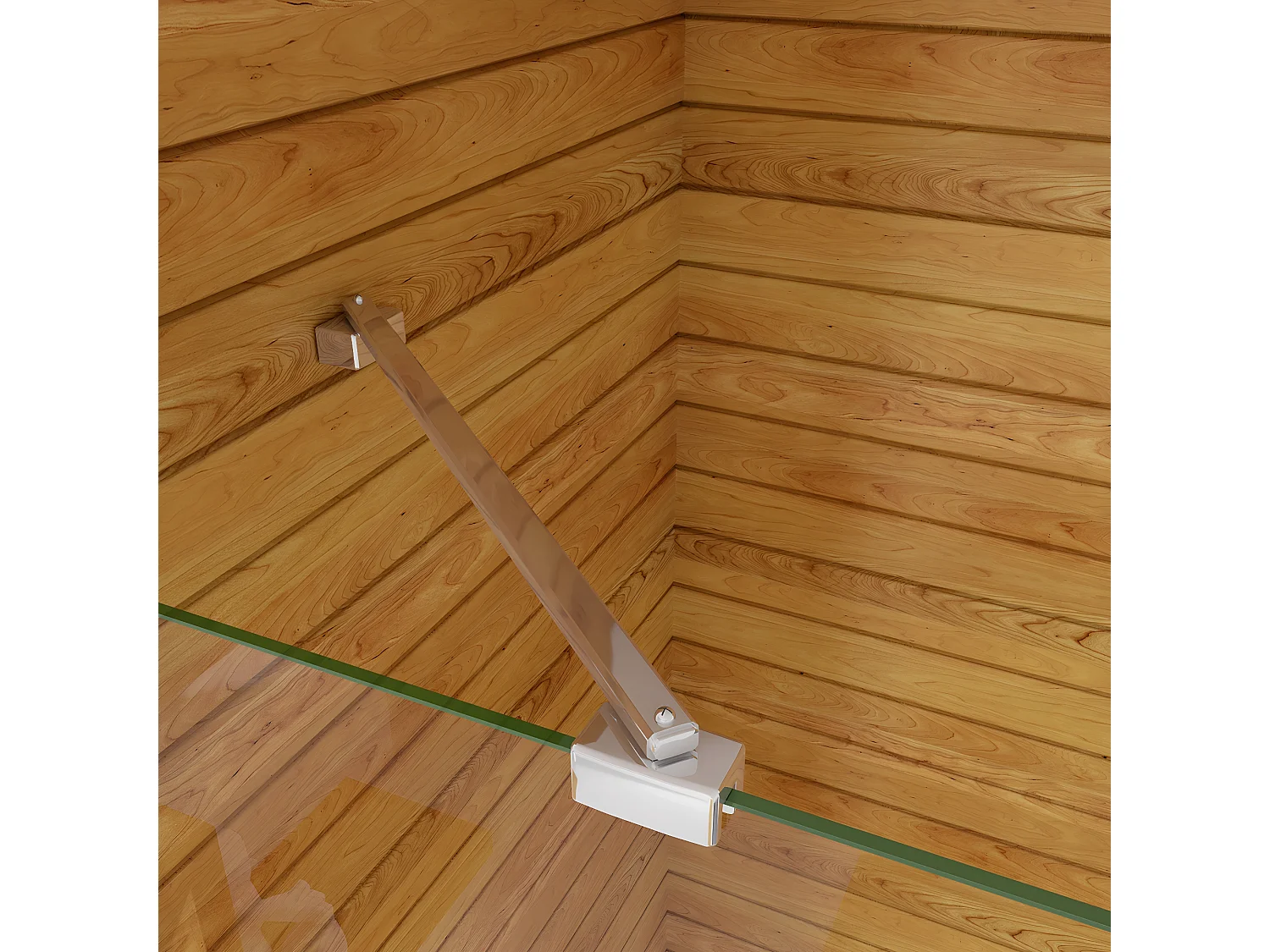 Box Doccia Walk In 70x190cm Parete Fissa in Vetro Temperato 6 mm Anticalcare Multi Fasce Satinate Opache con Barra Stabilizzatrice 45cm Cromo Lucido