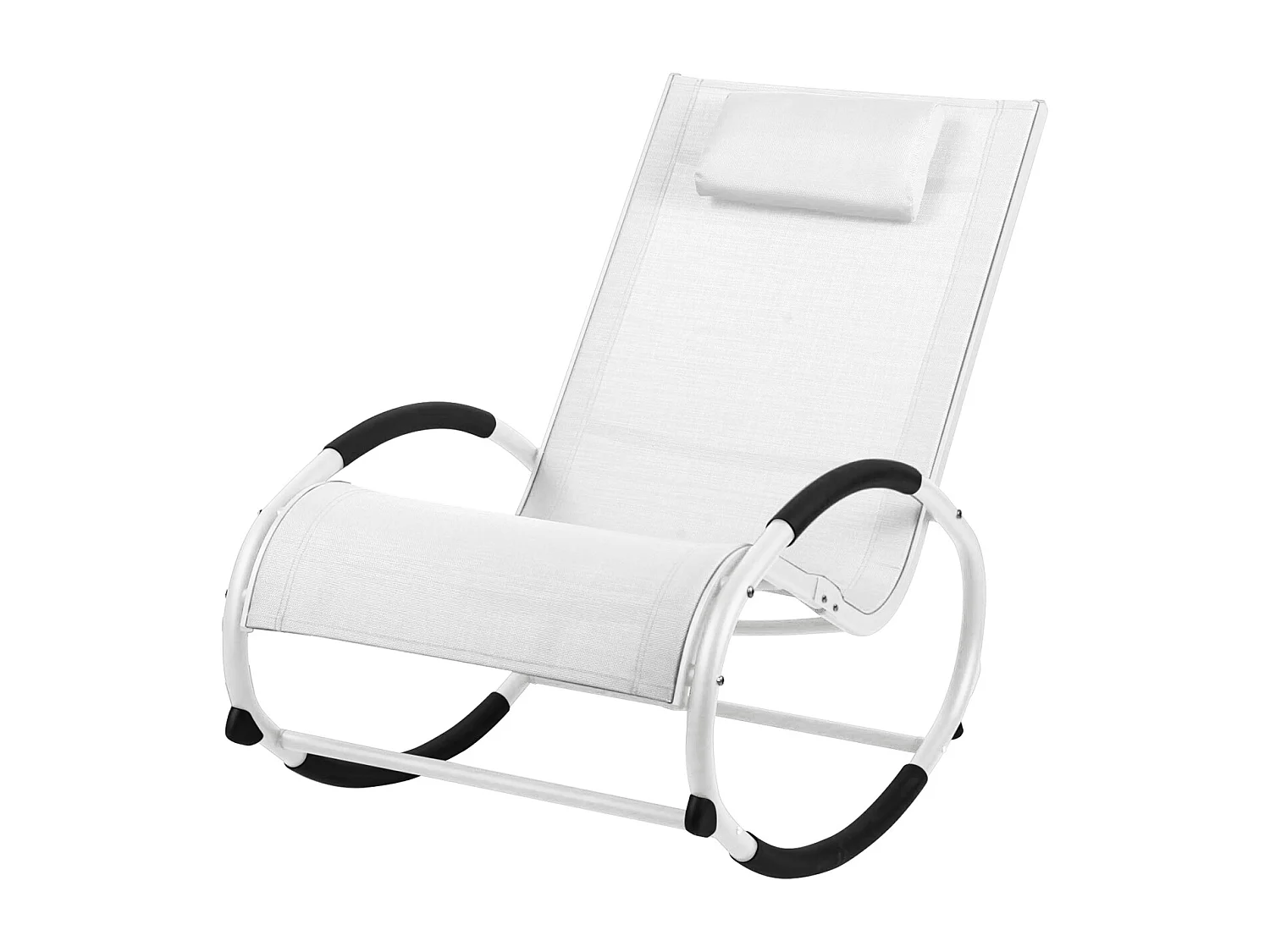 Fauteuil à bascule d'extérieur avec appui-tête