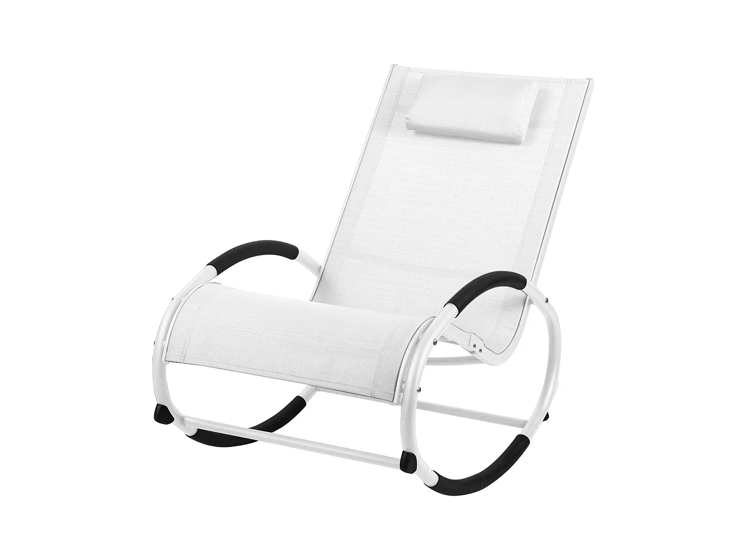 Fauteuil à bascule d'extérieur avec appui-tête