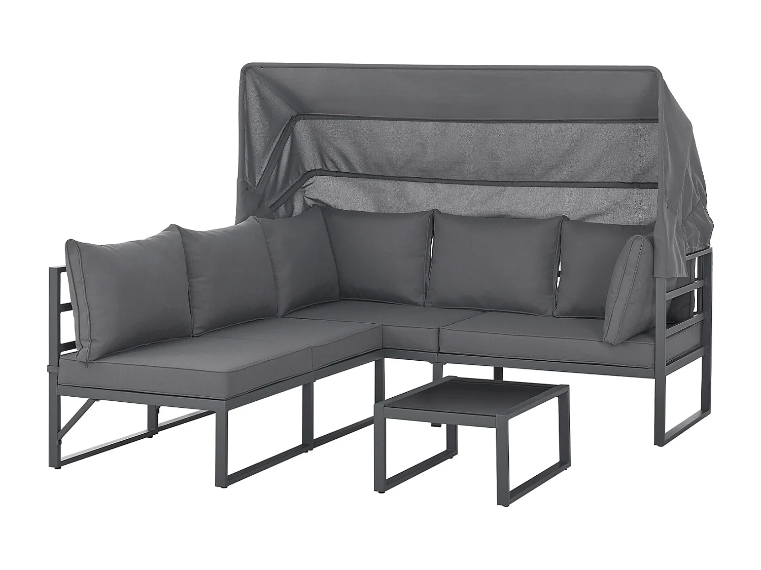 Ensemble de salon de jardin avec toit