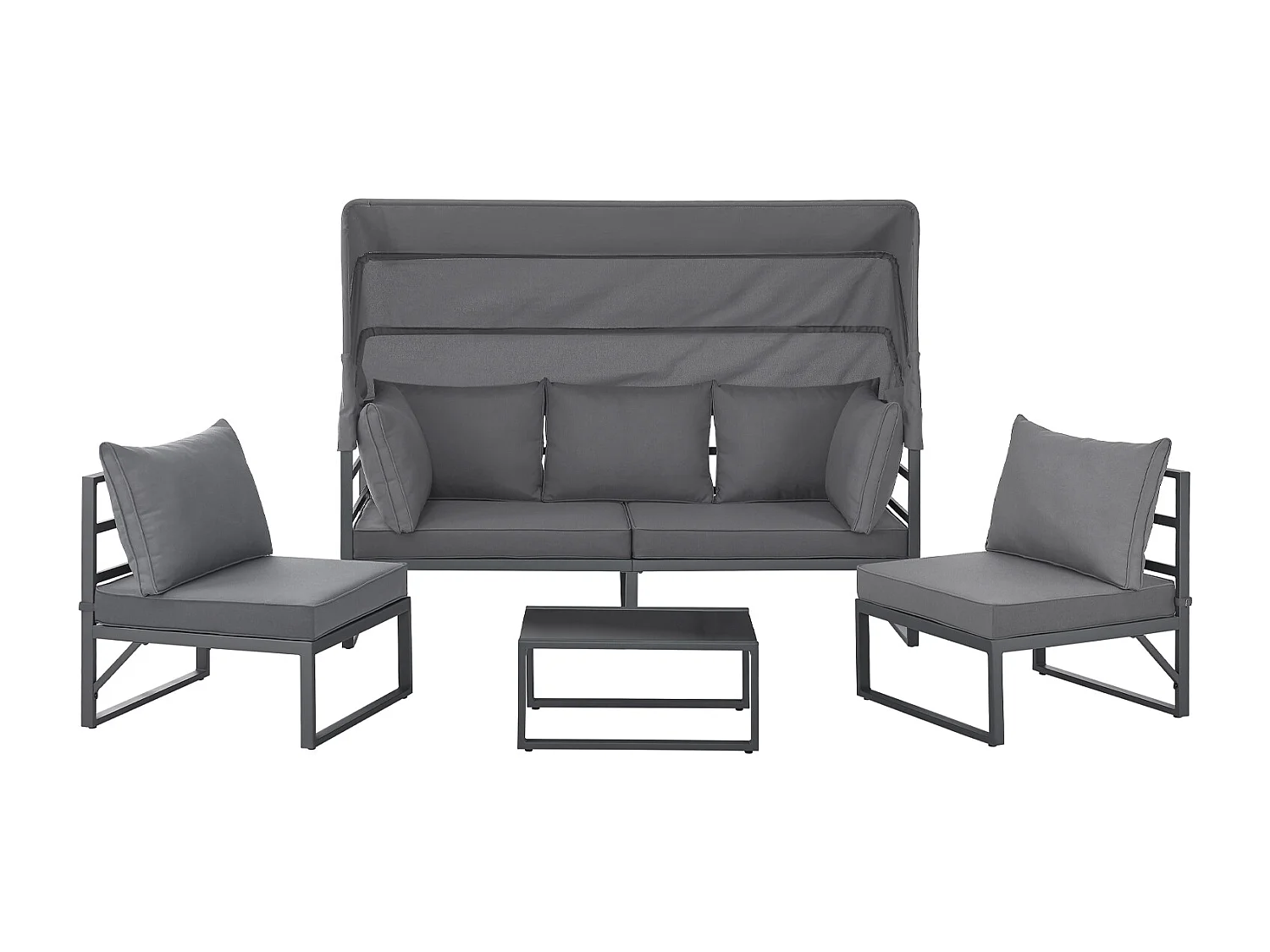 Ensemble de salon de jardin avec toit