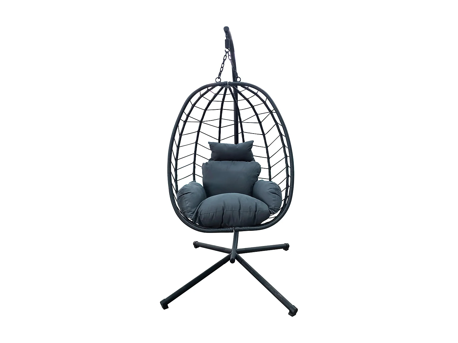 Chaise suspendue avec support pliable