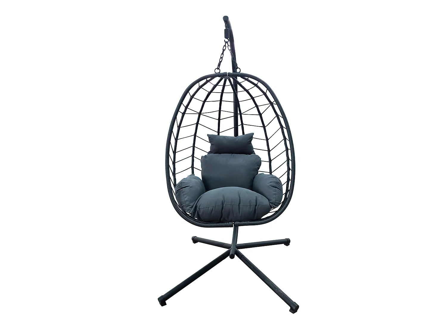 Chaise suspendue avec support pliable