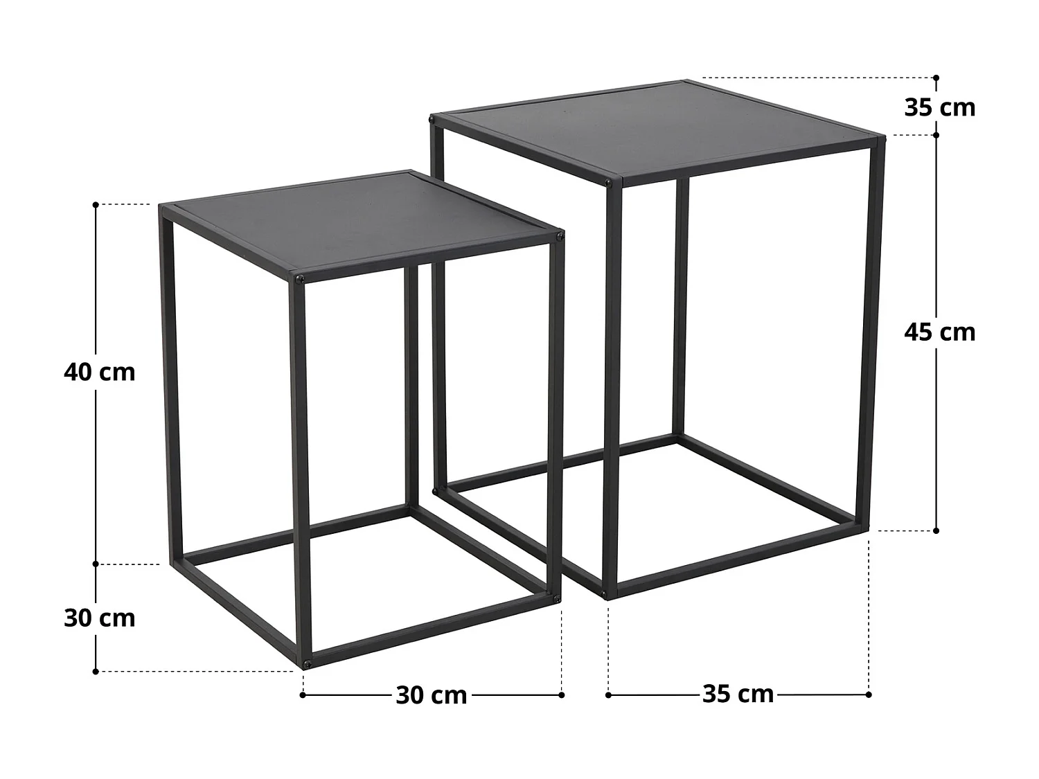 Lot de 2 tables basses THEMI