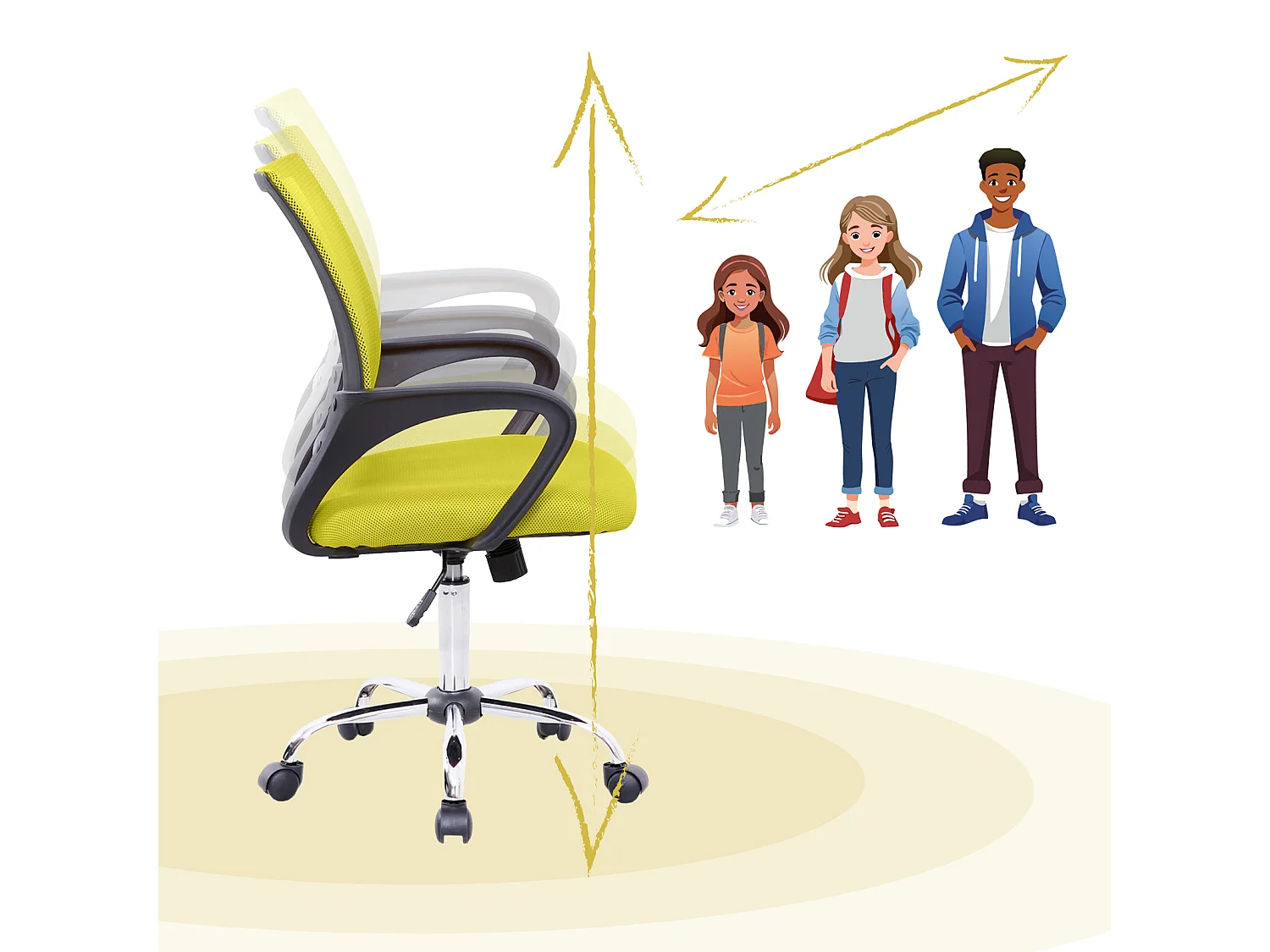 Chaise de bureau Enfants Adolescents