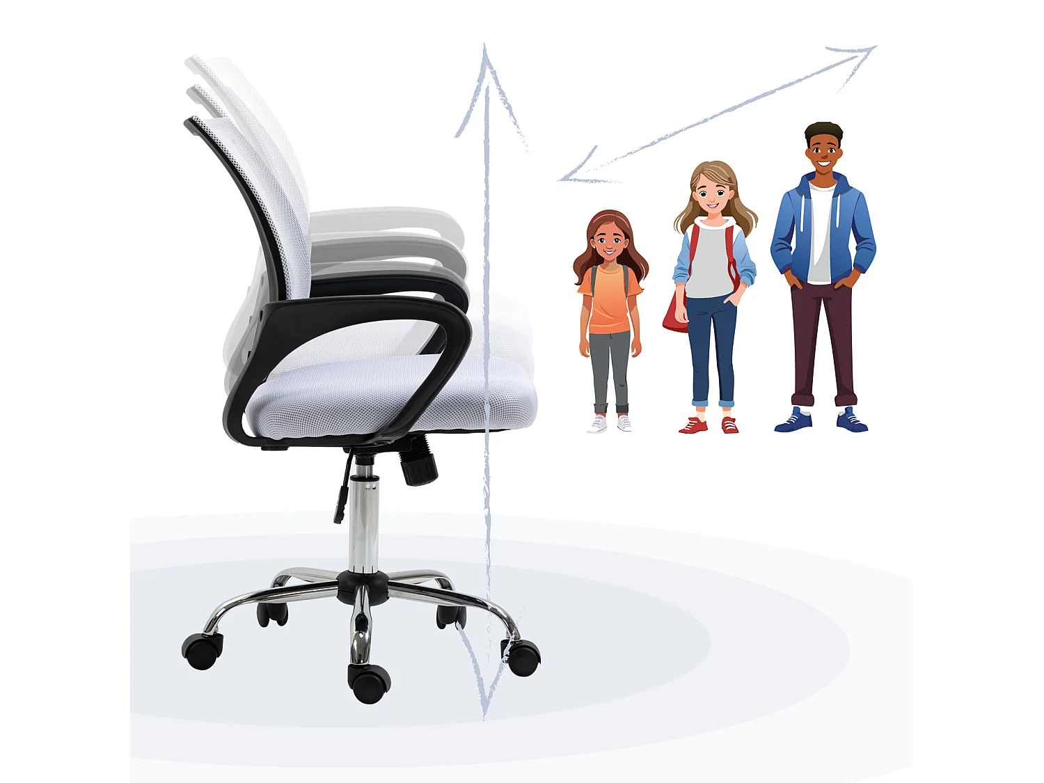 Chaise de bureau Enfants Adolescents