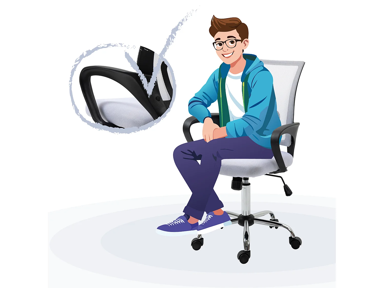 Chaise de bureau Enfants Adolescents