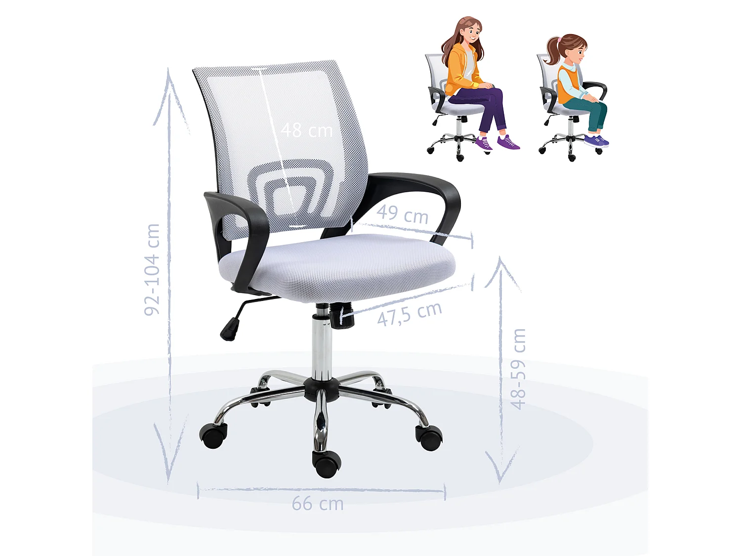 Chaise de bureau Enfants Adolescents