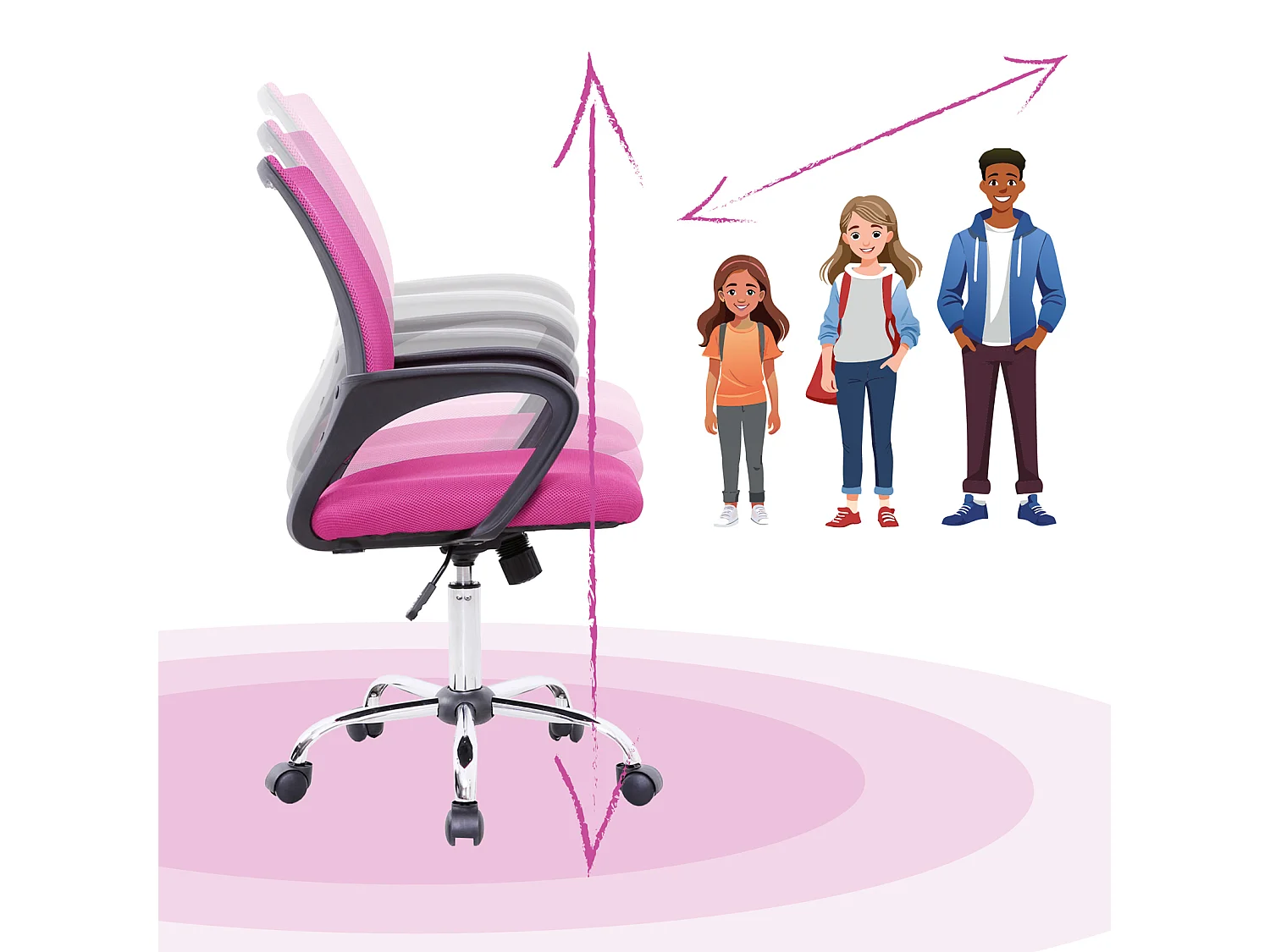 Chaise de bureau Enfants Adolescents