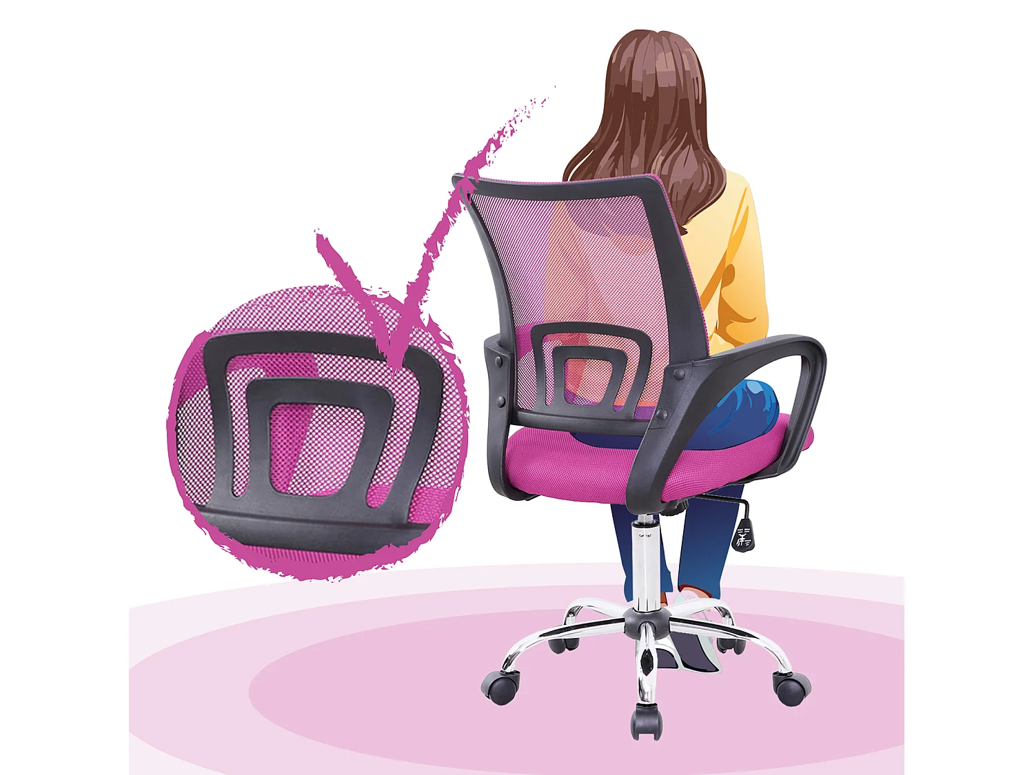 Chaise de bureau Enfants Adolescents