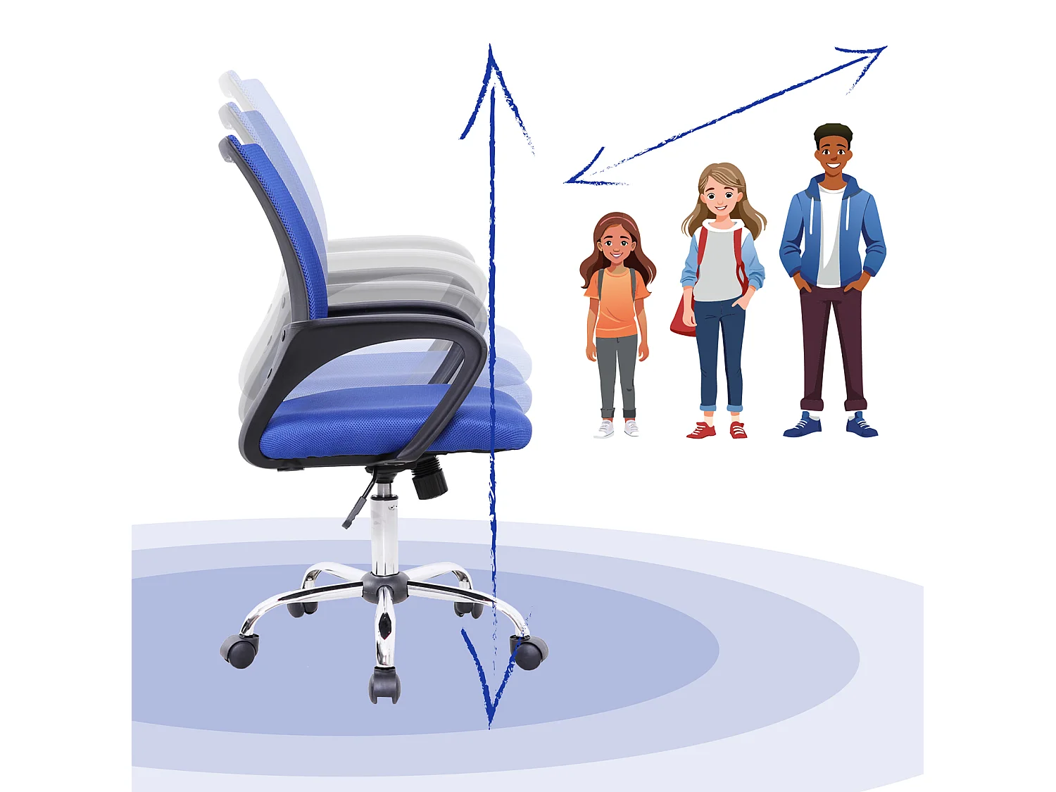 Chaise de bureau Enfants Adolescents