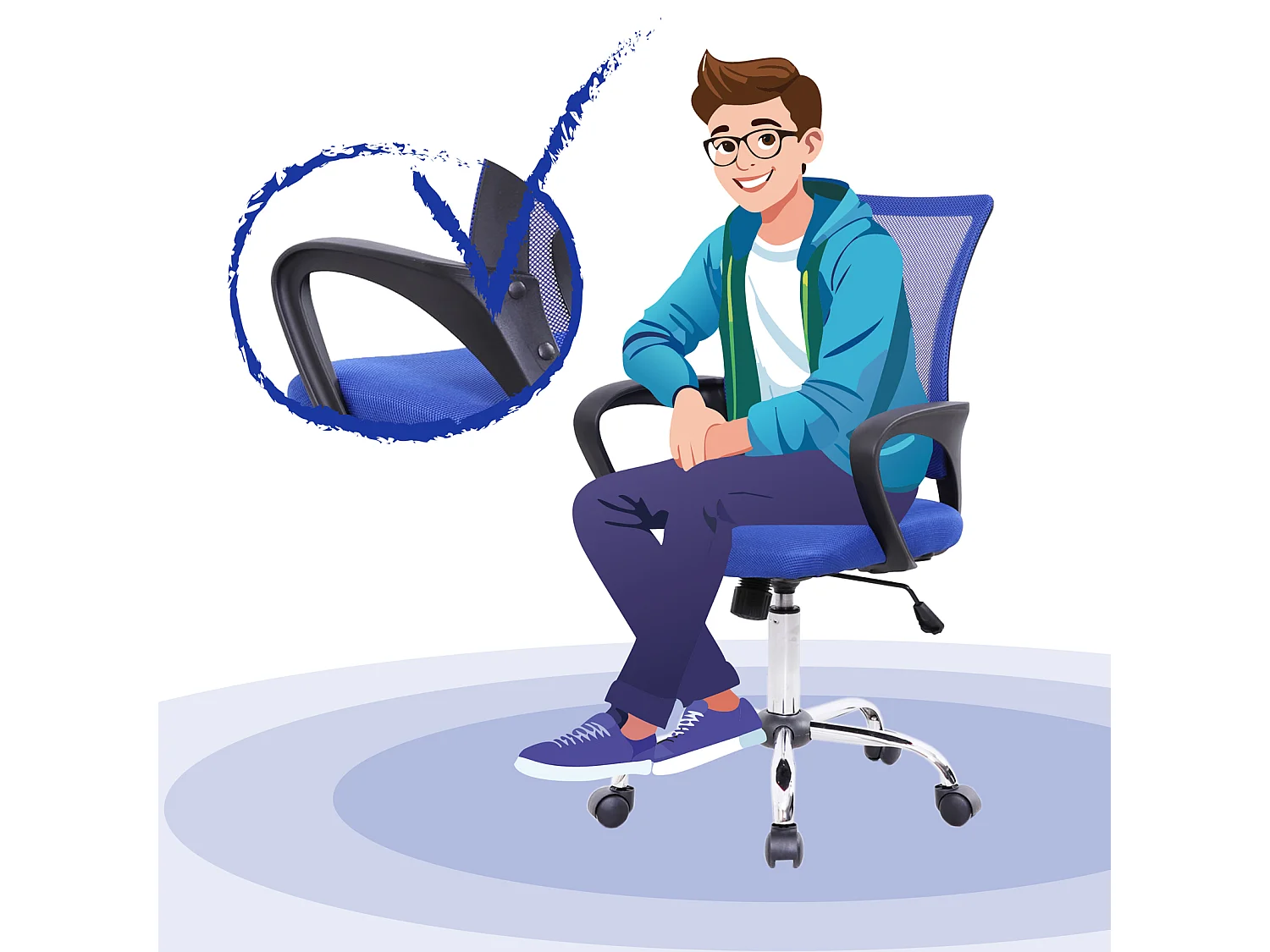 Chaise de bureau Enfants Adolescents