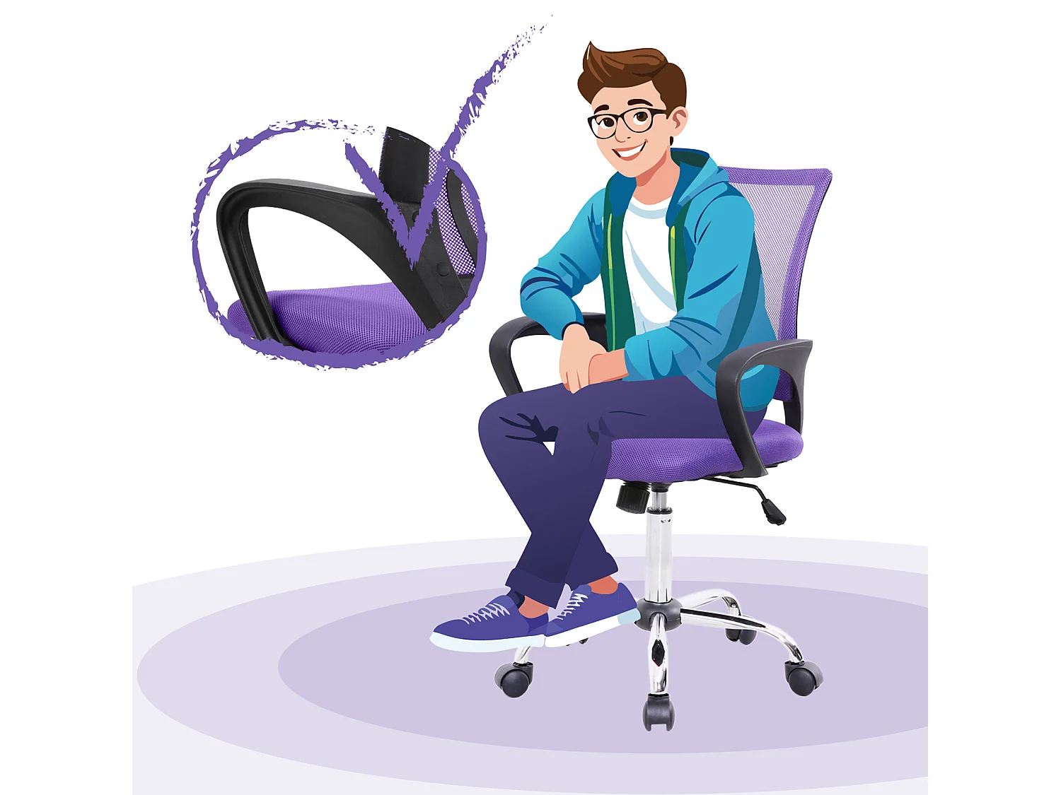 Chaise de bureau Enfants Adolescents