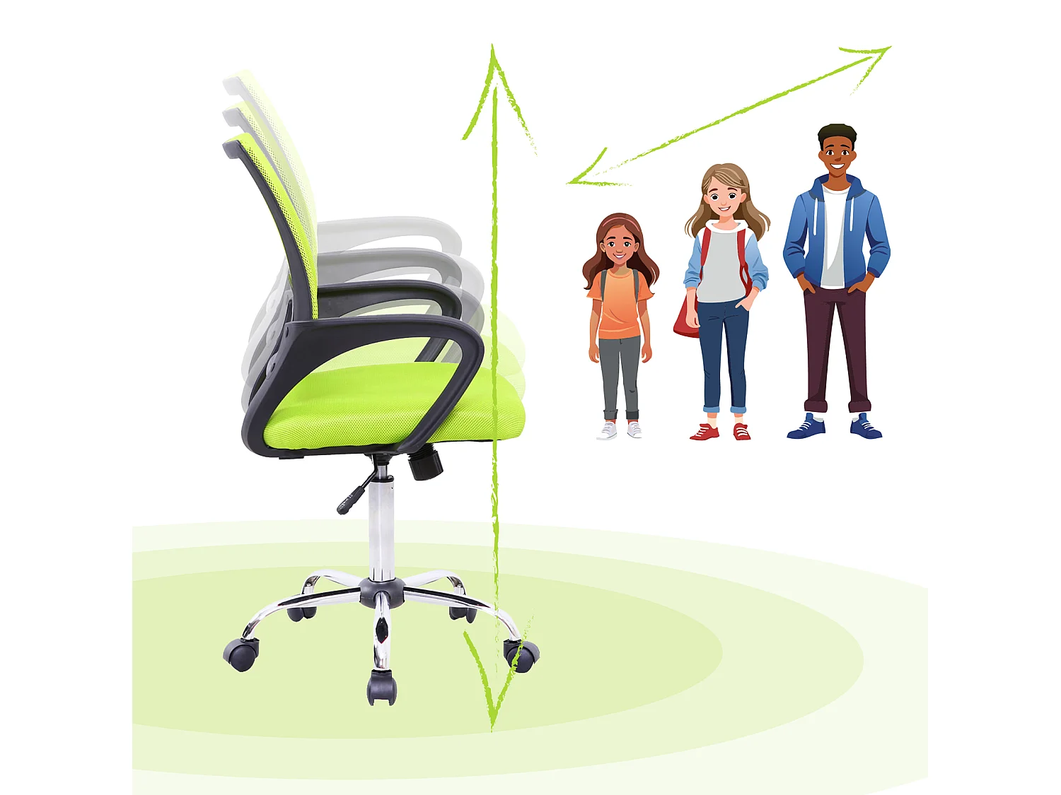 Chaise de bureau Enfants Adolescents