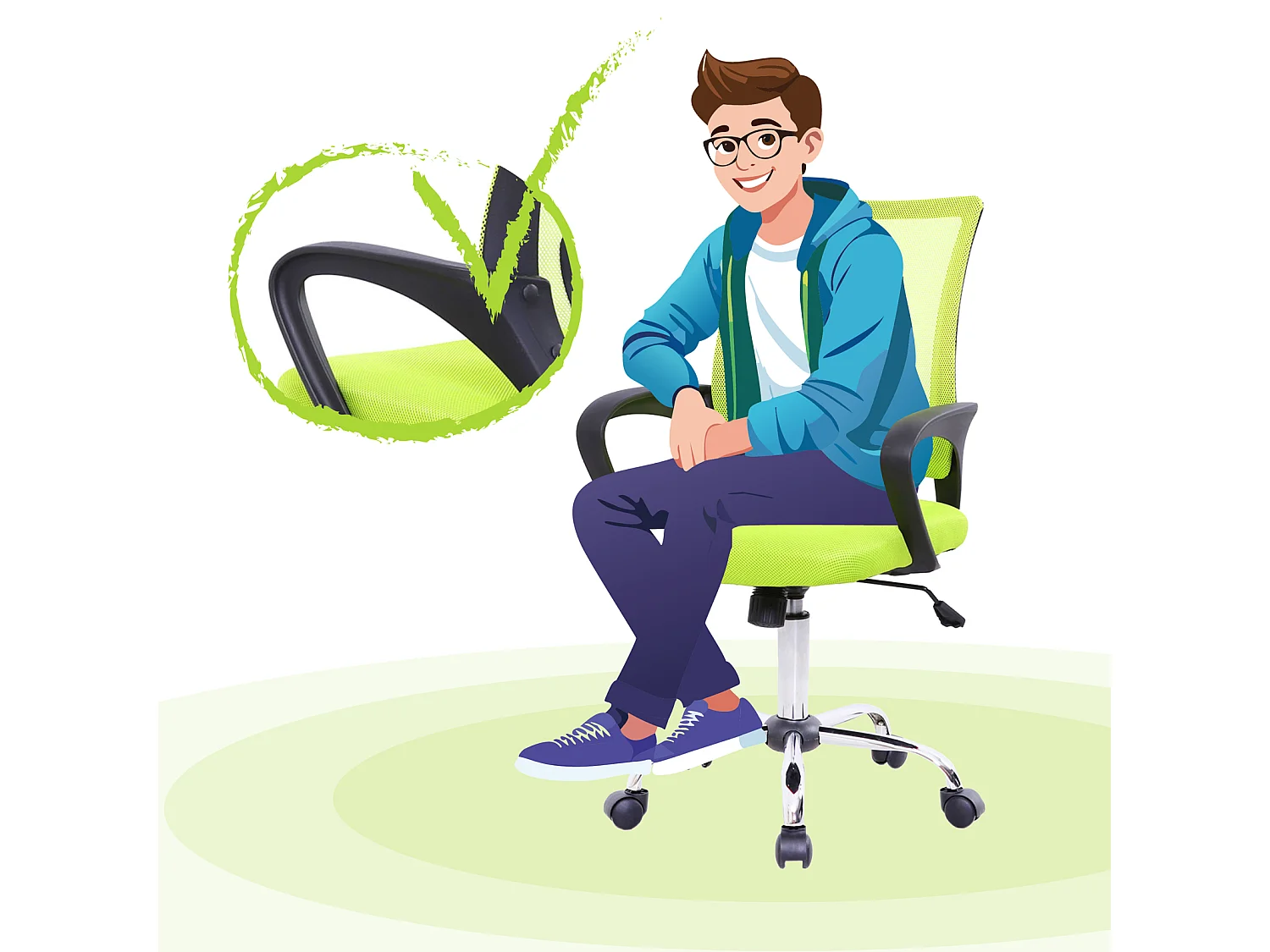 Chaise de bureau Enfants Adolescents