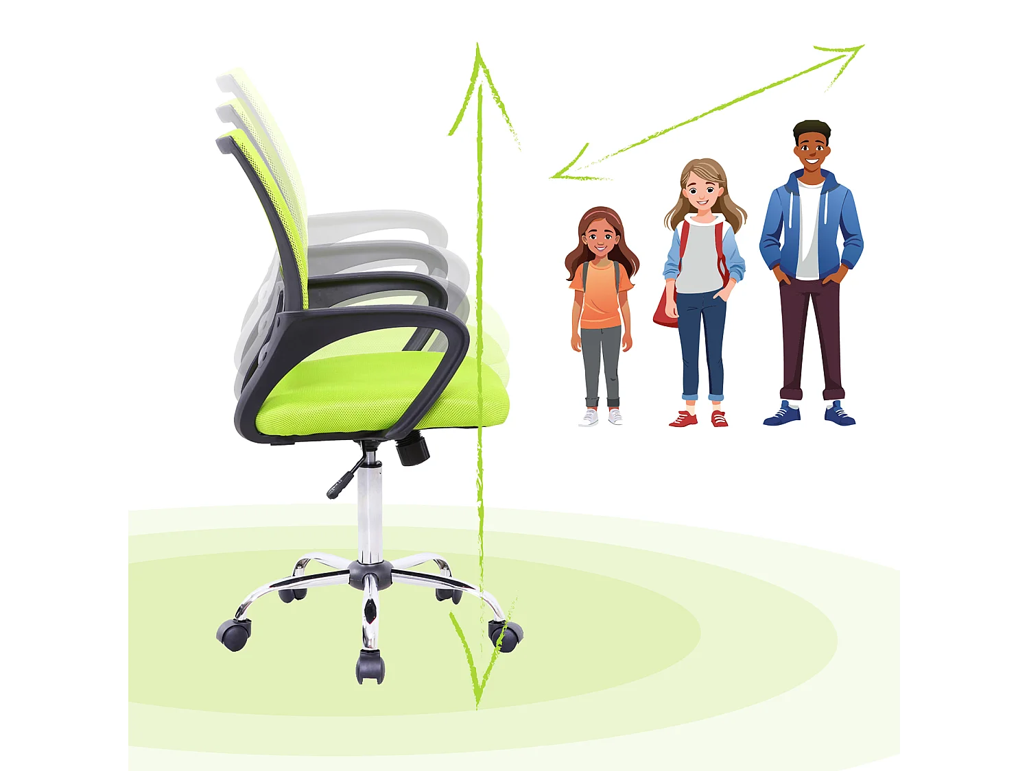 Chaise de bureau Enfants Adolescents