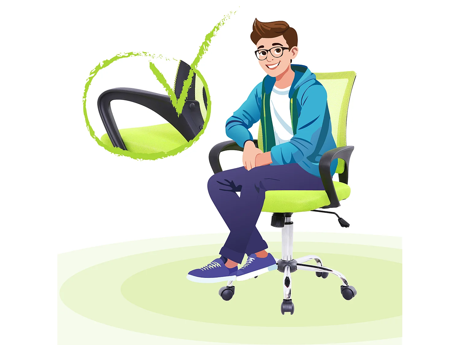 Chaise de bureau Enfants Adolescents