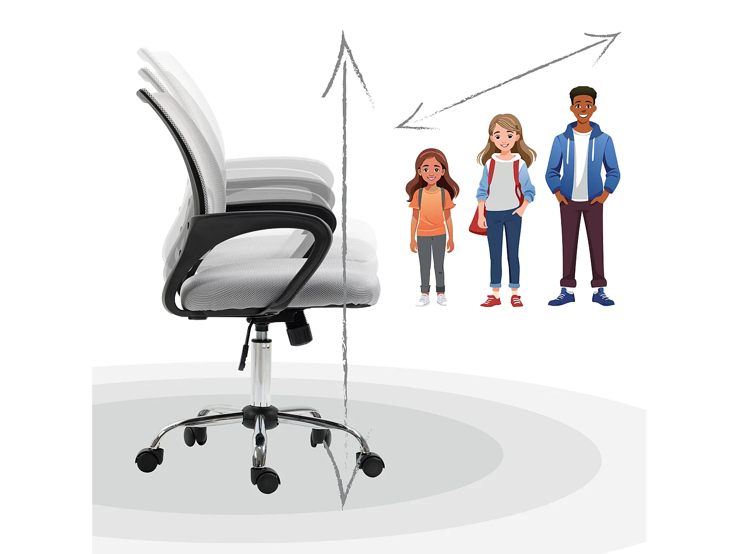 Chaise de bureau Enfants Adolescents