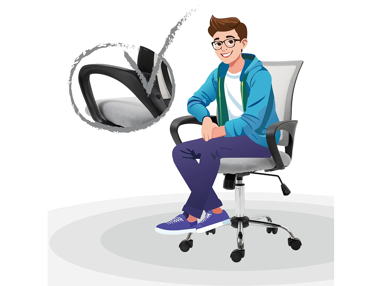 Chaise de bureau Enfants Adolescents