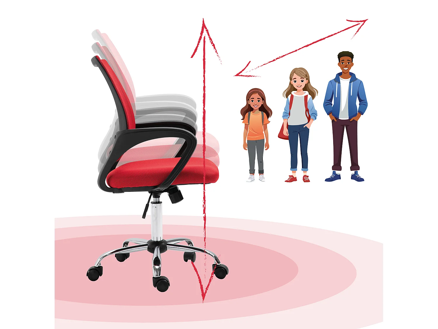 Chaise de bureau Enfants Adolescents