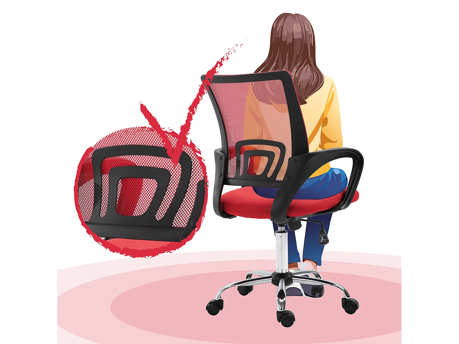 Chaise de bureau Enfants Adolescents