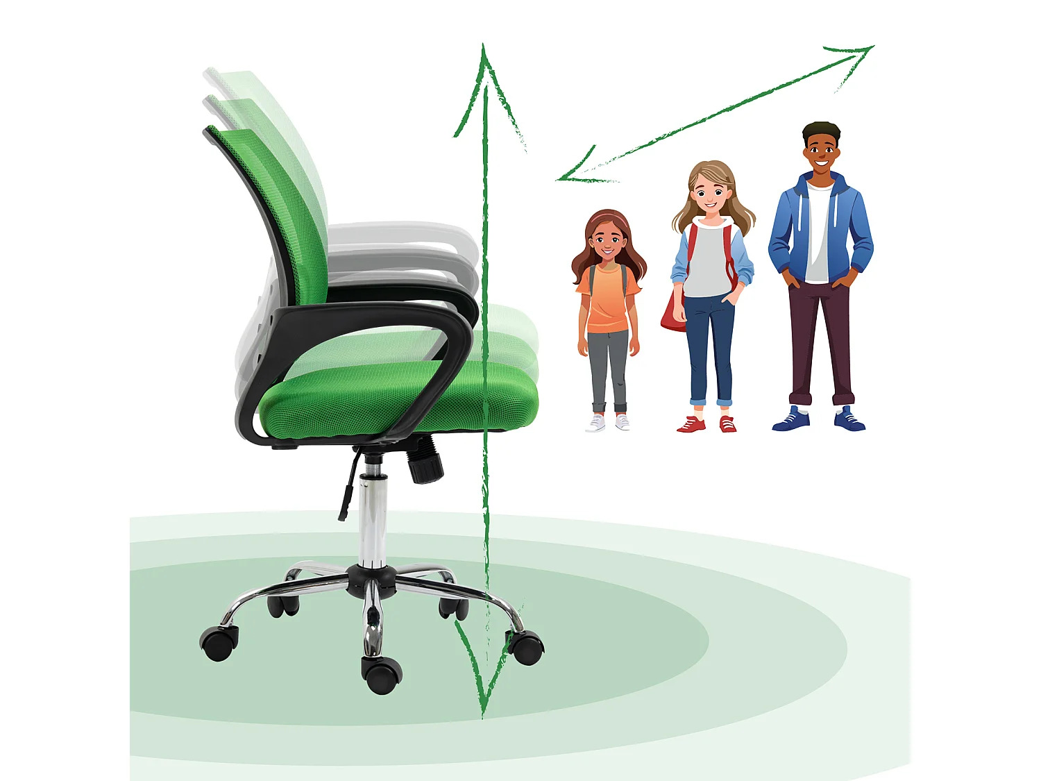 Chaise de bureau Enfants Adolescents