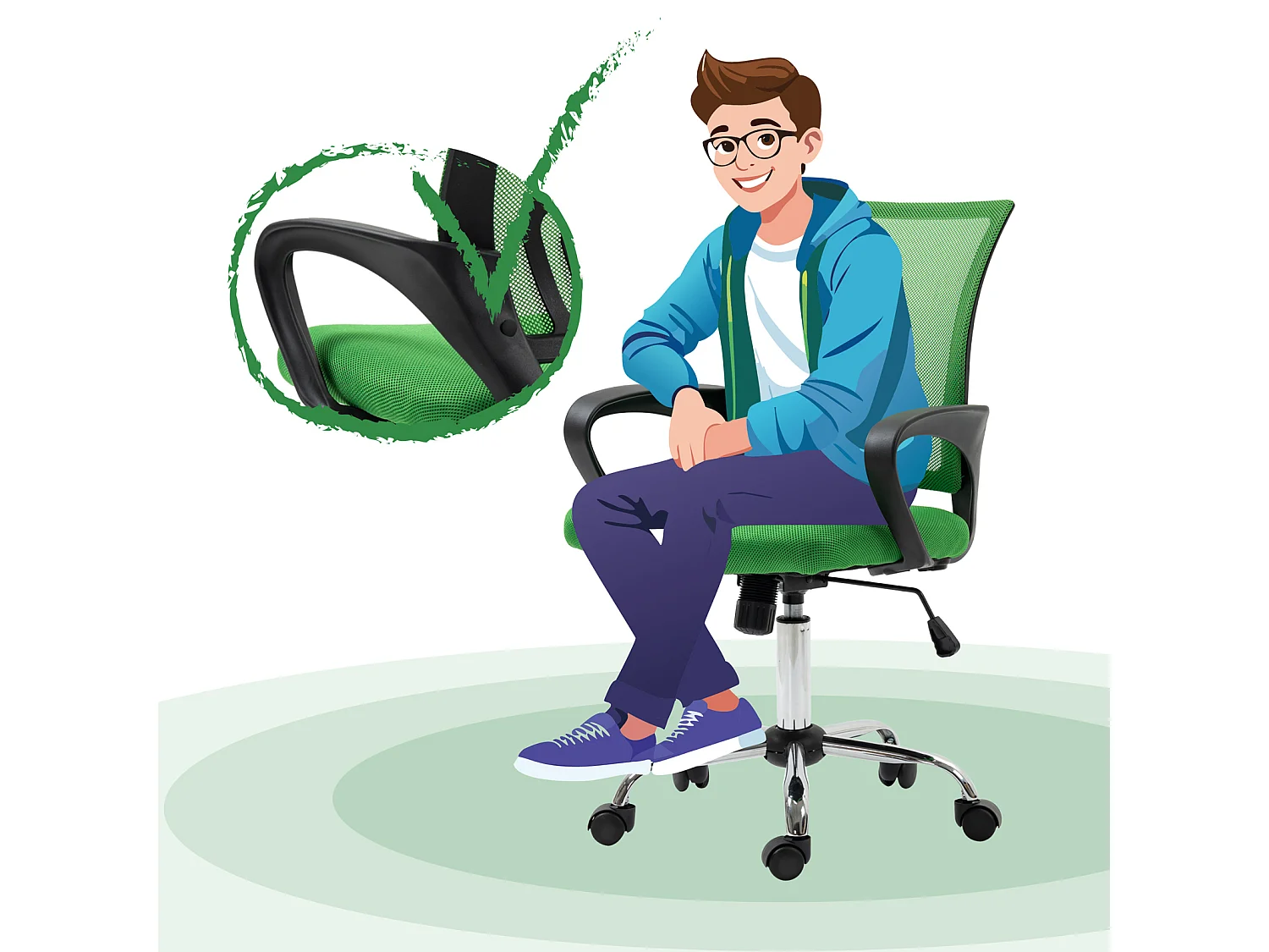 Chaise de bureau Enfants Adolescents