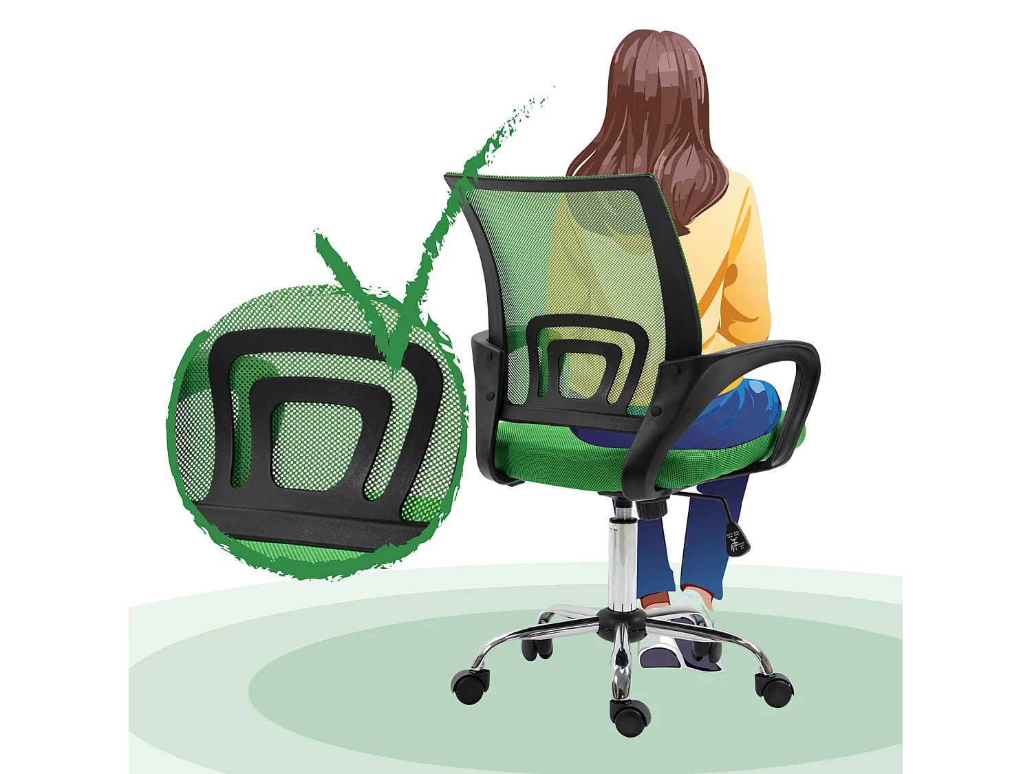 Chaise de bureau Enfants Adolescents